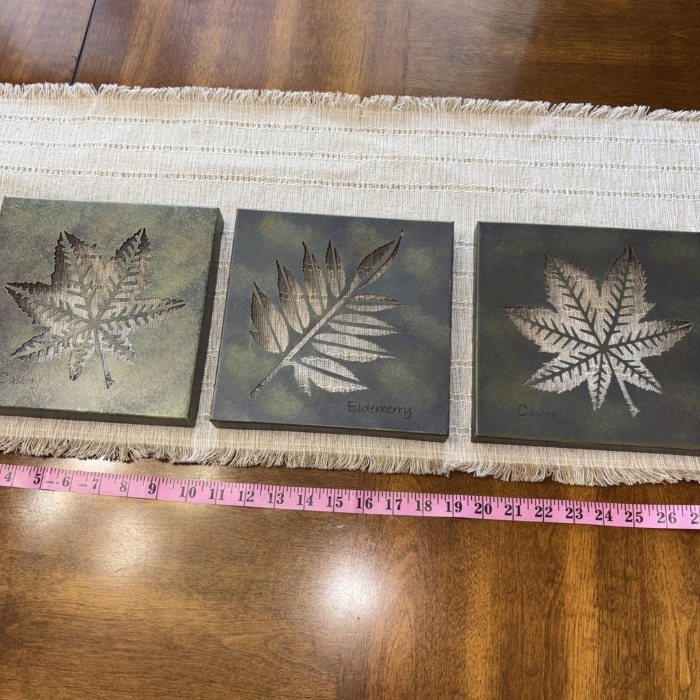 3 Vtg 2004 Michael Alan Designs Wall Mount Decor Boxed Botanicals 8"x8"x8" Each